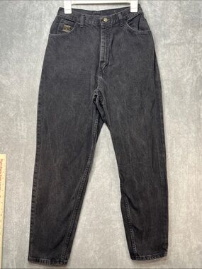 Vintage Wrangler America Womens 12 Short Black High Rise Jeans Made USA